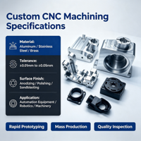 Composants de fraisage et de tournage 5 axes de haute précision, service d'usinage CNC expert en alliage d'aluminium pour pièces anodisées personnalisées