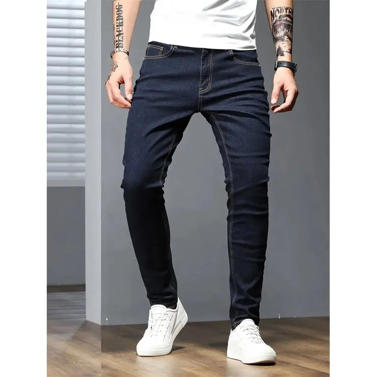 Custom Classic Denim Pants High Quality Casual Jeans Men's Solid Jeans Skinny Jeans