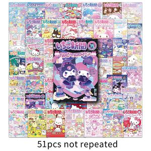 51 pegatinas de dibujos animados impermeables para decorar paredes, vidrio, patinetes <span class=keywords><strong>infantiles</strong></span>, agendas y artículos de papelería - Product Image 1