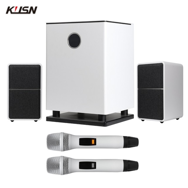 8 Inch Subwoofer Speaker 3 Units Home Theater KTV Sound System Set with Hi-Res UFH Microphones