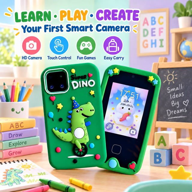 Mini Small Mobile Phone with HD Photo and Video Recording, Camera, Touch Screen, Multifunctional Educational Kids' Smartphone