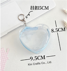 Pochette transparente pour bibelots, porte-clés en PVC, mini pochette étanche à fermeture éclair, boîte à monnaie, sac de rangement pour figurines en peluche, pendentif breloque - Product Image 2