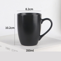 Offre Spéciale – Tasse Noire Mate 11oz Personnalisable en Porcelaine Fine, Mug en Céramique avec Logo de Marque Imprimé pour Cadeau Promotionnel