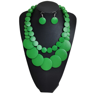 Bijoux africains pour femmes Ensemble de colliers et boucles d'oreilles africains pour femmes noires Colliers de perles épaisses Accessoires de <span class=keywords><strong>tenue</strong></span> - Product Image 4