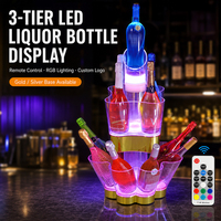 Support de présentation de bouteilles en acrylique LED personnalisé pour les discothèques, les bars, les services VIP, vente en gros