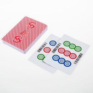 Conception personnalisée personnalisée de haute qualité 63*88mm <span class=keywords><strong>Mahjong</strong></span> Poker jeu de cartes de société à code-barres cartes à jouer cadeau avec boîte pour le divertissement - Product Image 1