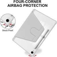360 support de tablette antichoc rotatif coque arrière transparente pour Samsung Galaxy Tab S11 2025 S10 Lite S10 Fe S9 Fe 10.9''