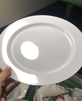Assiettes à dîner en plastique blanc 10,25 pouces, assiettes jetables de qualité supérieure, sûres et réutilisables, idéales pour la fête