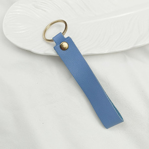 พวงกุญแจหนัง PU หรูหราแบบกำหนดเองขนาด 14x2 ซม. สายคล้องคอหนังสำหรับโปรโมชั่น พวงกุญแจหนัง PU ขนาดเล็กสำหรับผู้หญิง สายคล้องข้อมือสำหรับใส่กุญแจรถ - Product Image 6