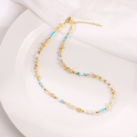 Collier et bracelet en citrine naturelle et perles d'eau douce, chaîne ajustable, bijoux de luxe pour tenue quotidienne, rendez-vous galants, décontractée et élégante