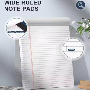 Blocs-notes 8,5 x 11,75 à lignes larges, format <span class=keywords><strong>lettre</strong></span>, imprimés, blancs, 50 feuilles par bloc, reliure à feuilles mobiles, papier offset - Product Image 5