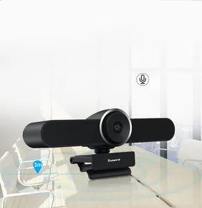 小さな会議室用のフルHD124度ワイドフィールドオールインワンビデオ会議ウェブカメラ