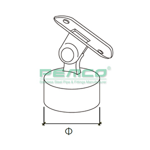 Hot Bán 304 316 Kính Thép Không Gỉ Gắn Điều Chỉnh Yên Lan Can Khung Hỗ Trợ Bài - Product Image 2