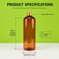 Ensemble de flacons vides pour soins capillaires OEM/ODM 600 ml en PET, flacon ambré de 10 ml