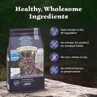 Nourriture sèche pour chats adultes Blue Buffalo Wilderness au poulet, nourriture pour chats sans céréales