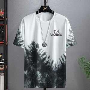 Camisetas Oversize de Sublimación para Hombre Más Vendidas, OEM Personalizadas de Poliéster con Sensación de Seda Helada, Camisetas Formales Estampadas en Blanco - Product Image 4