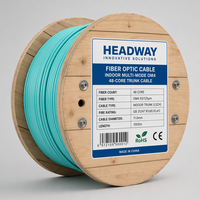 Cable Troncal de Fibra Óptica Multimodo OM4 de 48 Núcleos HEADWAY para Interiores/Exteriores, LSZH GB 31247 B1(d0t0a1), Retardante de Llama, Aéreo
