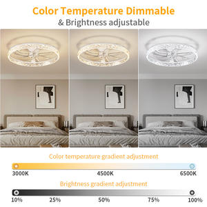 Ventilateur de plafond intelligent 3 couleurs, moteur DC ultra silencieux (<30dB), conception à 7 pales, luminosité et vitesse réglables, contrôle par application - Product Image 3
