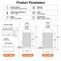 Bouteilles de shampoing personnalisées en usine, 250 ml, en PET écologique, blanches, avec bouchon à vis et grande pompe, pour savon liquide et détergent