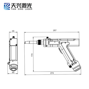 Nouvelle machine de soudage au laser portative refroidie par air de 2000 W pour le soudage de tuyaux en acier inoxydable, laser à fibre continue, vitesse de 100 mm/s - Product Image 4