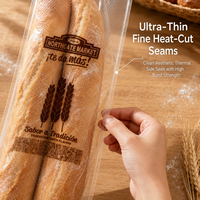 Sacs à pain en plastique micro-perforés OPP transparents, personnalisés, pour boulangerie fraîche, pain de mie, pain au levain