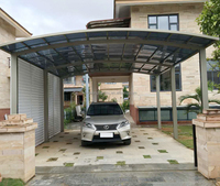 Cochera Abierta de Diseño Moderno en Aluminio, Independiente e Impermeable para Uso en Exteriores