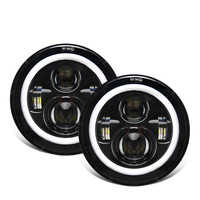 Projecteur LED rond de voiture de 7 pouces, phares avec DRL et clignotant, certifié IP67, 2 pièces