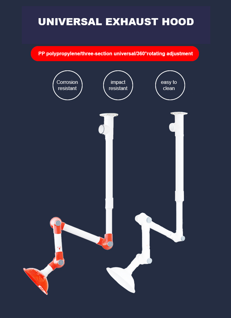 Ceiling Mounted Laboratory Flexible Fume Extraction Arm