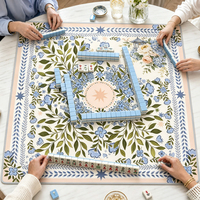 Tapis de Mahjong Américain OEM Chinoiserie en Caoutchouc Mutispandex Silencieux, Tapis de Bureau Lavable, Accessoires de Mahjong, Faible MOQ