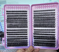 Kit de cils en grappes synthétiques réutilisables et moelleux pour extensions de cils DIY, avec logo personnalisé, vente en gros, marque privée, emballage de luxe