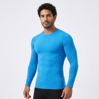 T-shirt de compression à manches longues pour homme, séchage rapide, respirant, pour entraînement fitness, couche de base athlétique, rashguard MMA ajusté