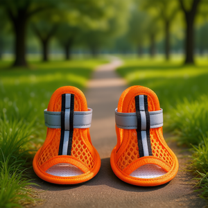 Sandalias para mascotas, zapatos deportivos de malla a rayas para perros, tallas X-Small, mediana, pequeña, grande, para todas las estaciones, estilo informal D0100H7AHMA - Product Image 2