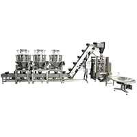 Machine d'emballage verticale pour granulés, remplisseuse automatique sous vide VFFS pour sachets et grands sacs de granulés avec élévateur pour pop-corn