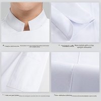 Veste de chef en polyester pour hommes, pour la restauration, les restaurants, les hôtels, les services de cuisine, manches longues, tenue de travail