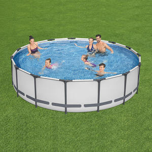 <span class=keywords><strong>Piscina</strong></span> <span class=keywords><strong>Redonda</strong></span> <span class=keywords><strong>Grande</strong></span> Bestway56488 con Marco Metálico para Familias, <span class=keywords><strong>Piscina</strong></span> Elevada y Reforzada para Adultos - Product Image 1