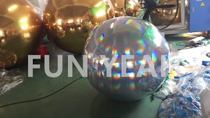 Vàng Treo Khổng Lồ <span class=keywords><strong>Inflatable</strong></span> Gương Bóng Giáng Sinh Trang Trí Quảng Cáo Inflatables Đồ Trang Trí Giáng Sinh Lớn Bóng Bóng - Product Image 5