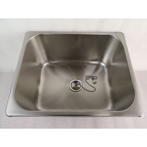 Évier de cuisine à cuve unique GR-12150 pour camping-cars et yachts, 320*260*120mm, acier inoxydable, forme carrée avec deux trous - Product Image 1