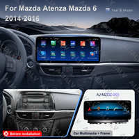 Autoradio Android AIJALV à écran complet de 12,3 pouces QLED pour Mazda Atenza Mazda 6 2014-2016, lecteur DVD de voiture 8 cœurs, autoradio stéréo GPS
