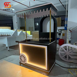 Chariot de nourriture, de dessert et de bonbons SMOOTH, chariot de décoration de mariage, chariot de centre commercial, chariot à fleurs, chariot à bonbons en acrylique PVC avec lumière - Product Image 2