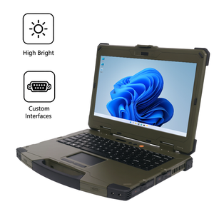AICSHTER Nuovo Laptop Robusto Verde 14 Pollici IP65 Impermeabile Antipolvere Notebook Industriale Spina EU Opzionale GPS/Impronta Digitale/Colore - Product Image 1