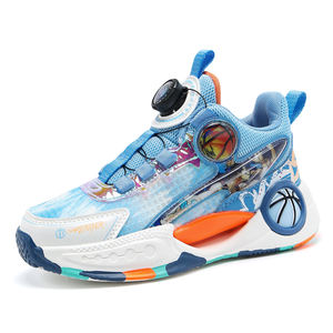 Chaussures de basketball à boutons pour enfants, baskets de sport respirantes pour garçons, chaussures de course décontractées pour enfants - Product Image 1