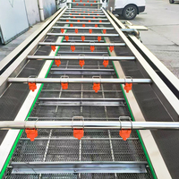 Industriële continue belletjesreinigingsmachine voor commerciële bladgroenten, fruit en vis.