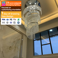 Projet personnalisé de décoration lustre nordique d'éclairage de plafond pour le salon salle de banquet hôtel escalier lustre moderne en cristal