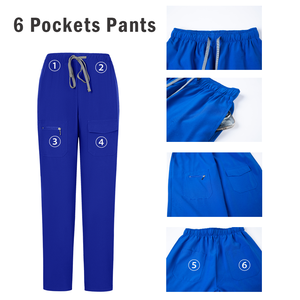 Anti rughe scrub medico chirurgico dentista veterinario pigiama infermiere forniture da <span class=keywords><strong>lavoro</strong></span> top e pantaloni set uniforme per le donne medico - Product Image 2