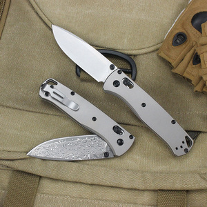 折り畳みナイフダマスカス鋼軸ロックチタン合金ハンドルナイフ新製品 - Product Image 4