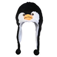 Gorro de Invierno Cálido para Niños y Adultos con Orejeras de Animales de Peluche: Panda, Mono, Tigre, Leopardo, Rana, Lobo, León, Vaca, Conejo, Bufanda para Fiestas