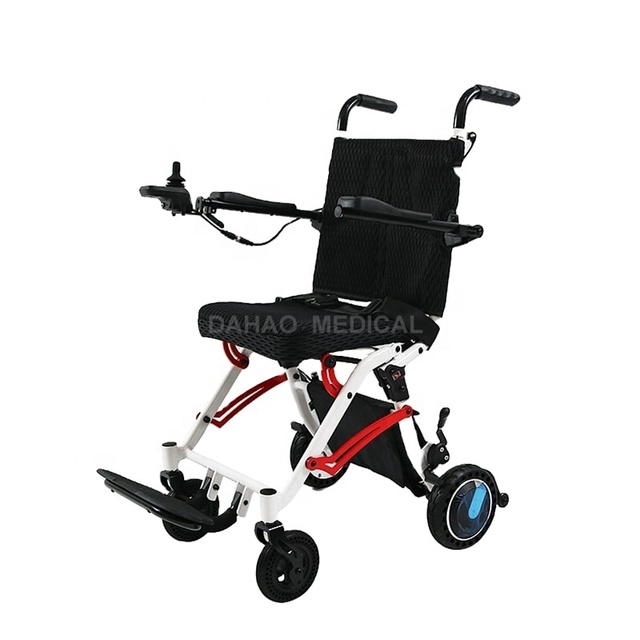 CE Quality Aluminium Travelling Lightweight Folding Electric Wheelchair for Sale
