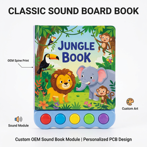 Livre Audio pour enfants, boutons poussoirs, livres Audio pour enfants, éducation, livre sonore, <span class=keywords><strong>maison</strong></span> en carton, personnalisé, OEM - Product Image 5