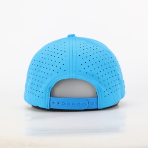 Gorra de béisbol deportiva de 5 paneles estilo urbano para hombre, impermeable, 100% poliéster, con cuerda, corte láser, tela Oxford, para correr - Product Image 6