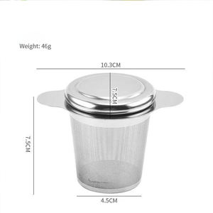 Passoire en métal tasse à thé maille filtre alimentaire sûr en acier inoxydable infusion thé infuseur panier pour thé en vrac - Product Image 5